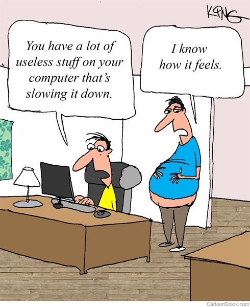 Humor - Cartoon: Slow Computer Problem